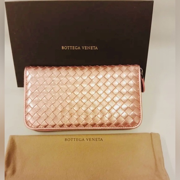 Bottega Veneta Handbags - Bottega Veneta Tan Woven Wallet
